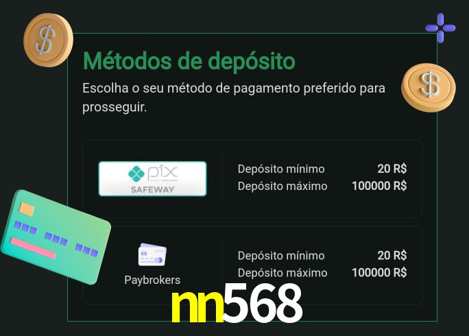 O cassino nn568 oferece uma grande variedade de métodos de pagamento